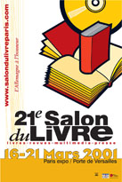 Affiche du Salon du livre de Paris 2001